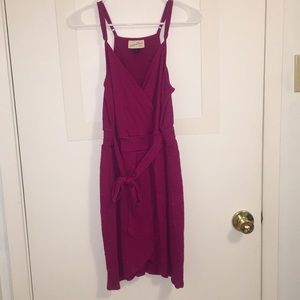 Pink tie around dress